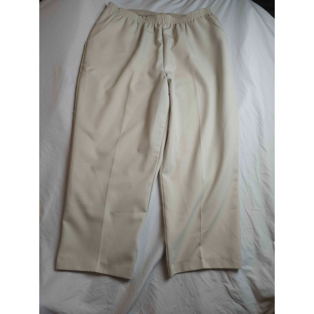 Vtg 90s Y2K Briggs New York Dress Pants Womens 22WP Beige Office Workwear USA
